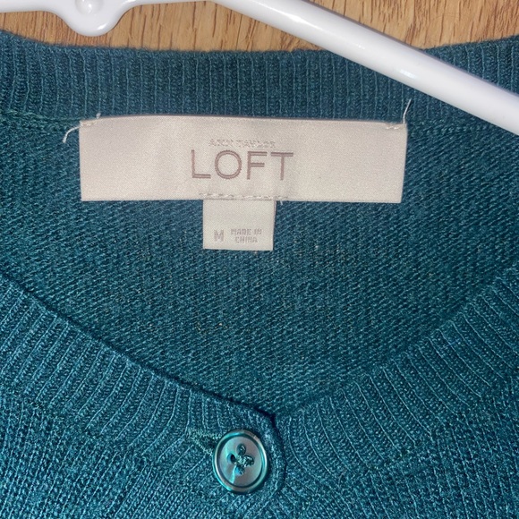 Forest Green Cotton LOFT Cardigan - Picture 4 of 6
